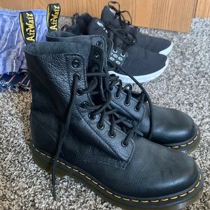 Matte black doc martens